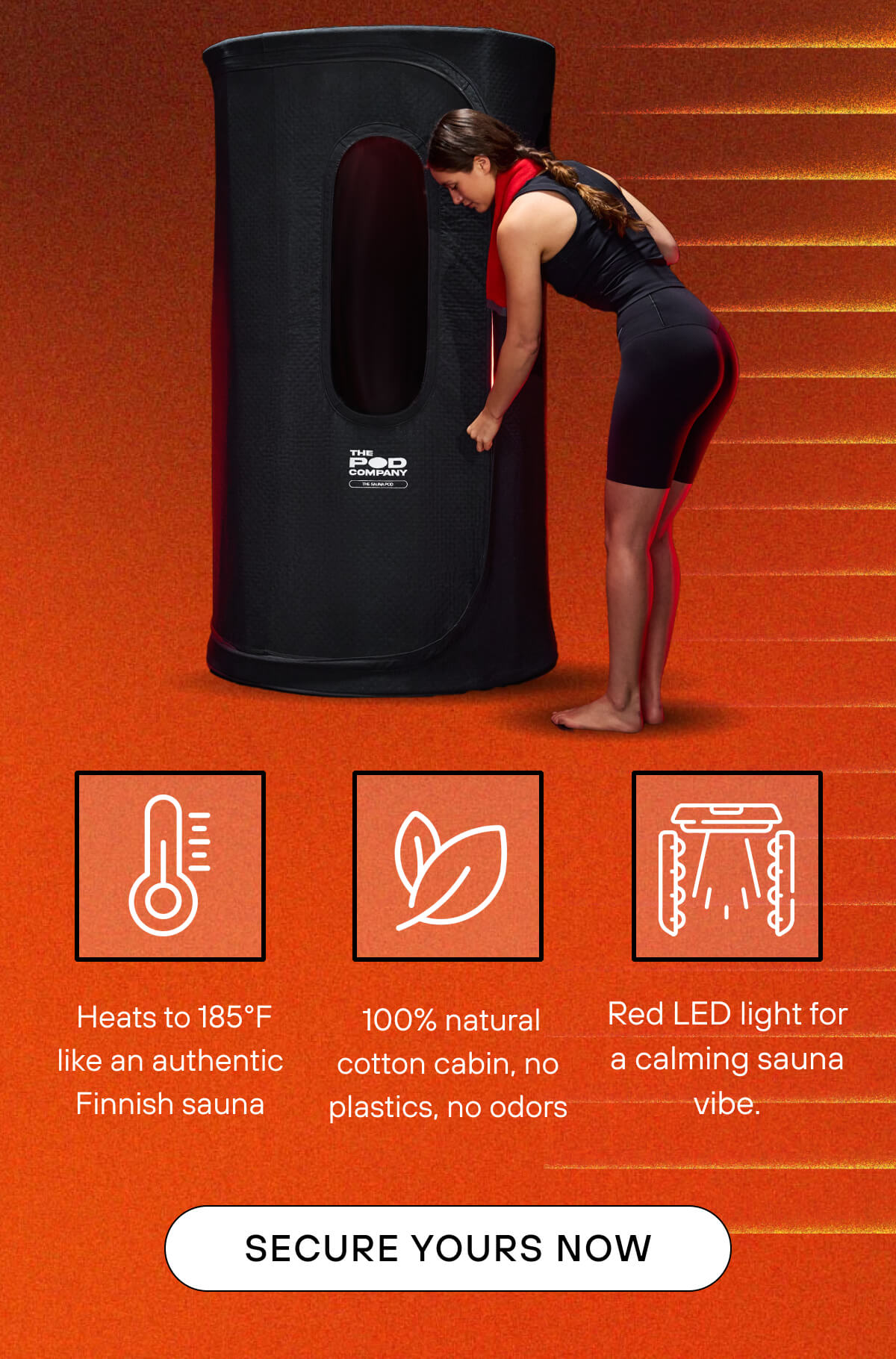 ✓ Heats to 185°F like an authentic Finnish sauna  ✓ 100% natural cotton cabin, no plastics, no odors  ✓ Indoor and outdoor use (water and UV-resistant)   SECURE YOURS NOW 