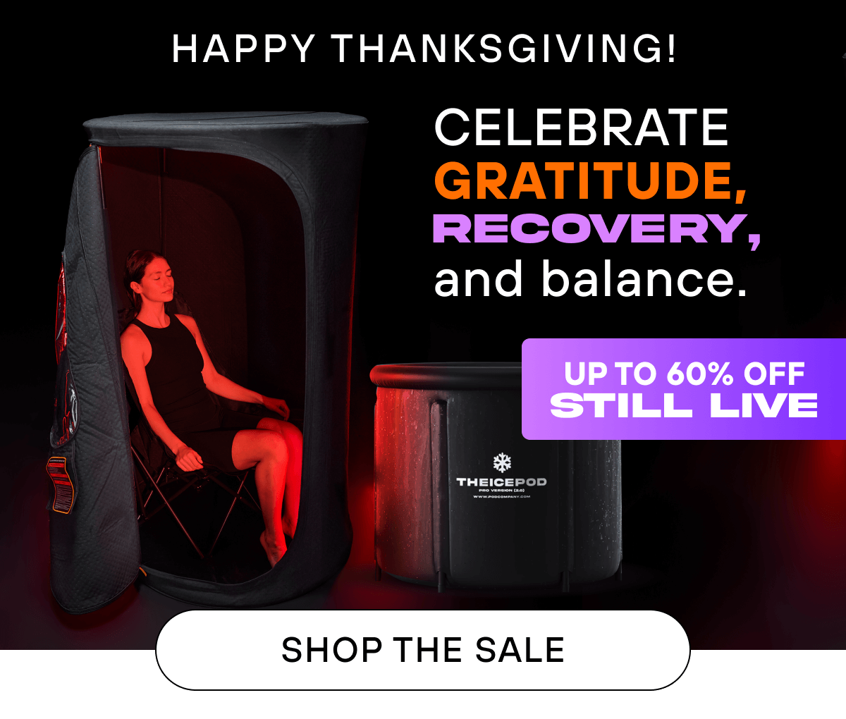 Happy Thanksgiving!   Celebrate gratitude, recovery, and balance.  SHOP