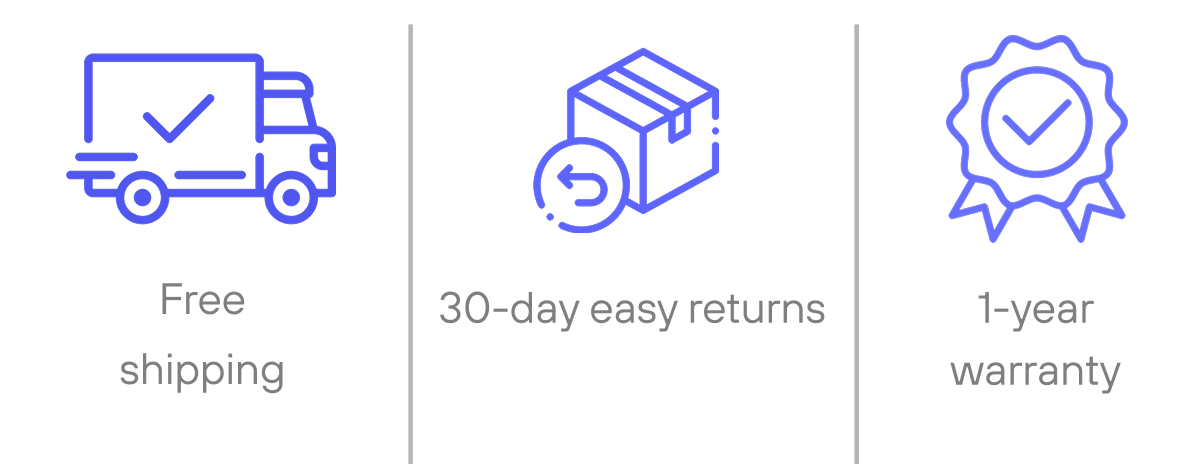 FREE SHIPPING | 30-DAY RETURNS | 1-YEAR WARRANTY 