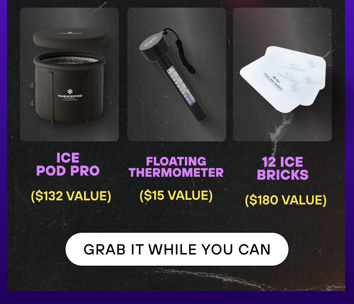 Ice Pod Pro Floating Thermometer 12 Ice Bricks GRAB IT WHILE YOU CAN