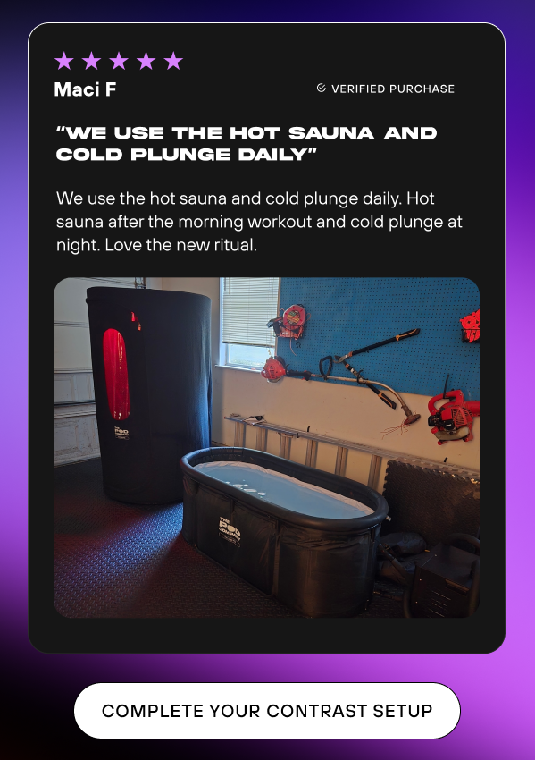 we use the hot sauna and cold plunge daily