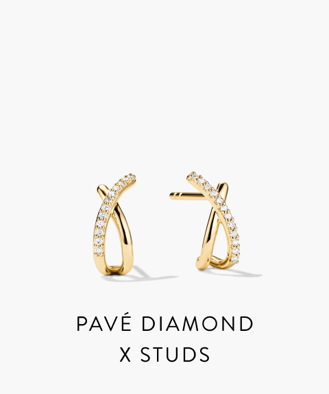 Pavé Diamond X Studs.