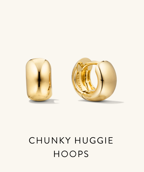 Chunky Huggie Hoops. Chunky Huggie Hoops.