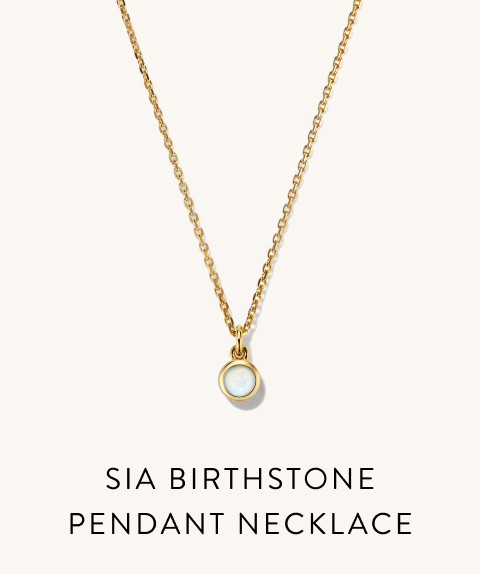 Sia Birthstone Pendant Necklace.