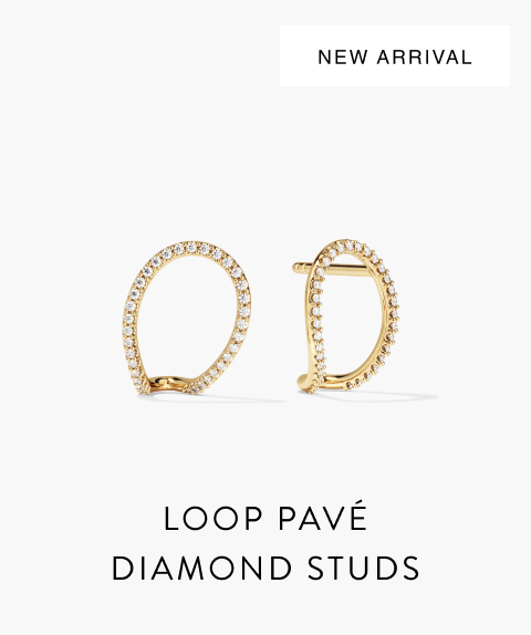 New Arrival. Loop Pavé Diamond Studs.