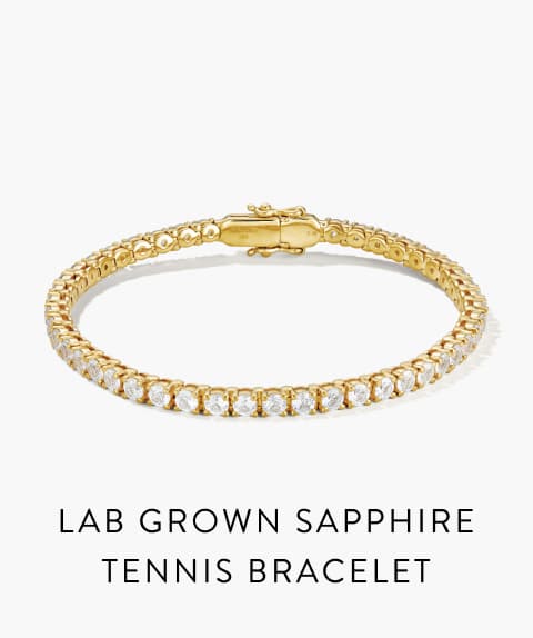 Lab Grown Sapphire Tennis Bracelet.