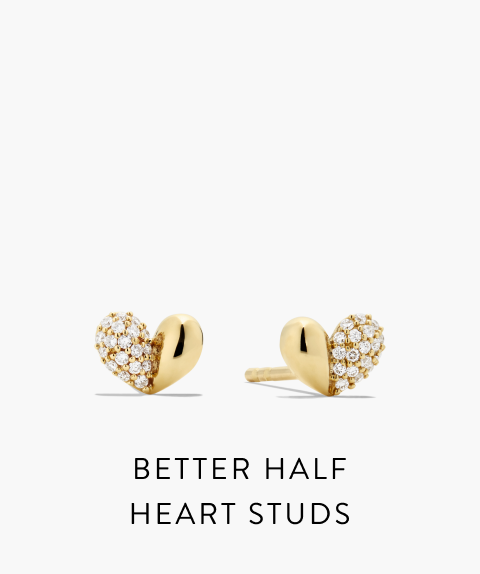 Better Half Heart Studs.