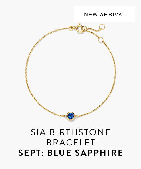 New Arrival. Sia Birthstone Bracelet. Sept: Blue Sapphire.
