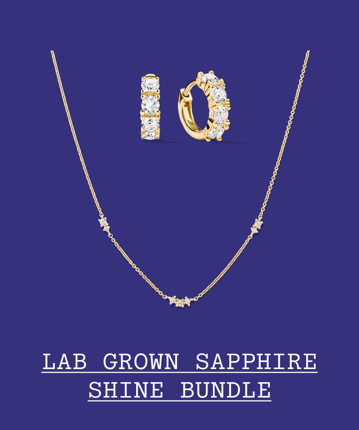Lab Grown Sapphire Shine Bundle.