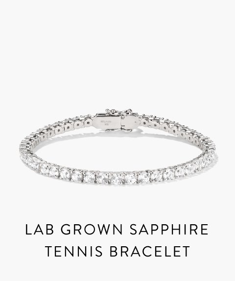 Lab Grown Sapphire Tennis Bracelet.
