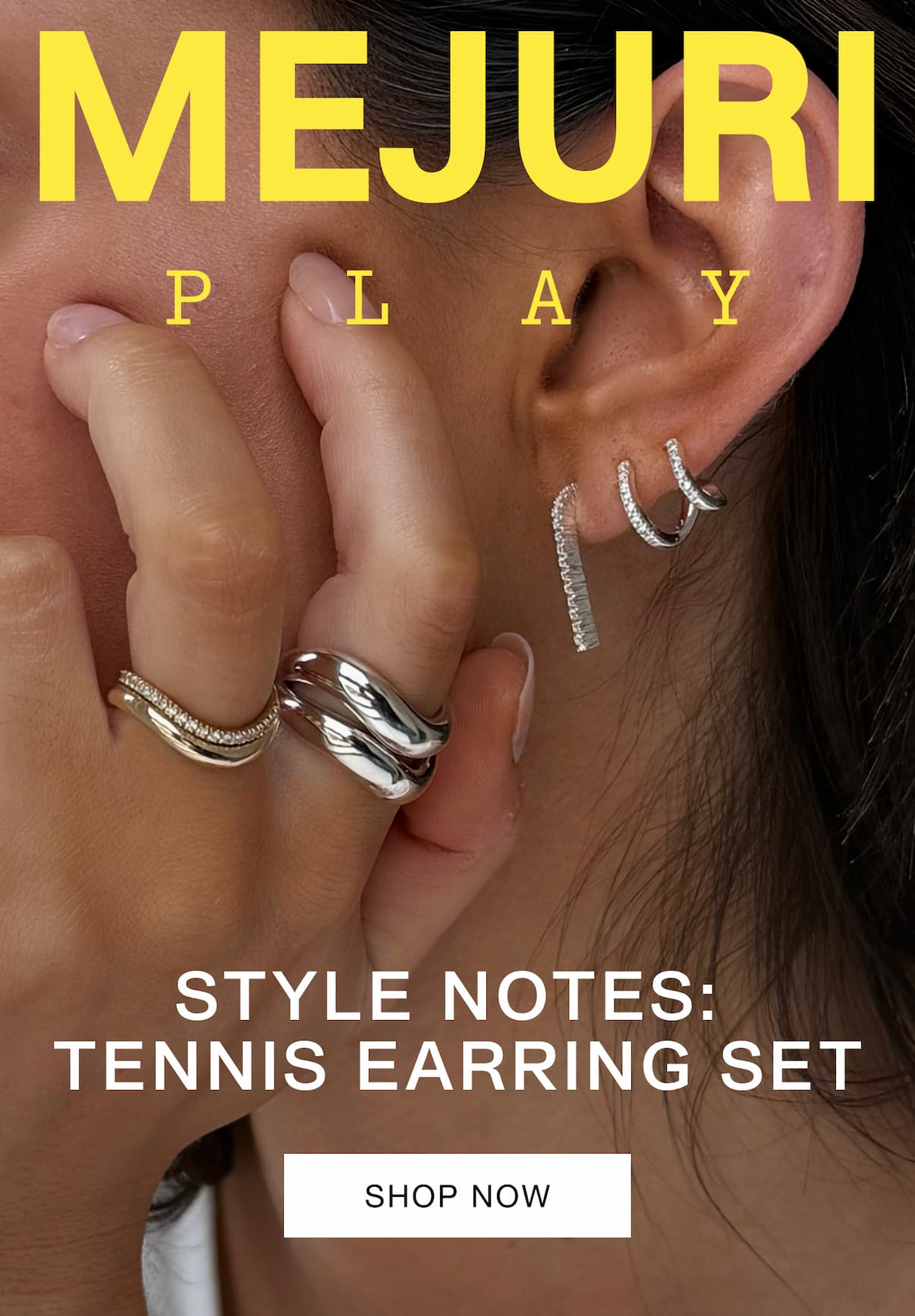 Mejuri Play. Style Notes: Tennis Earring Set. Shop Now.