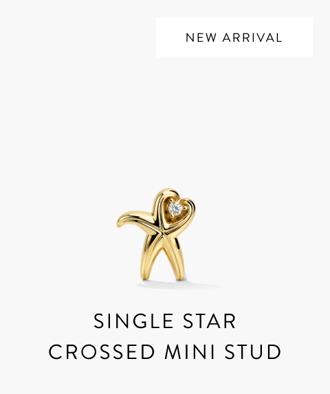 Single Star Crossed Mini Stud.