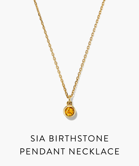 Sia Birthstone Pendant Necklace.