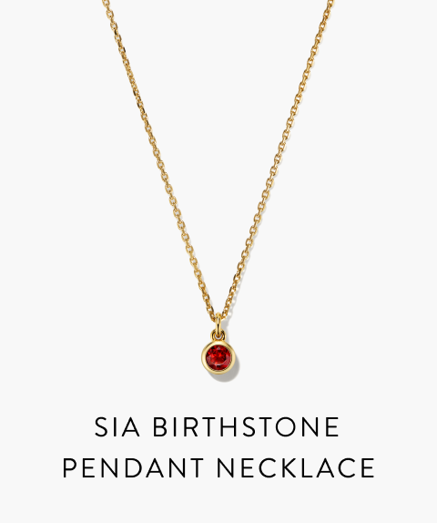 Sia Birthstone Pendant Necklace.