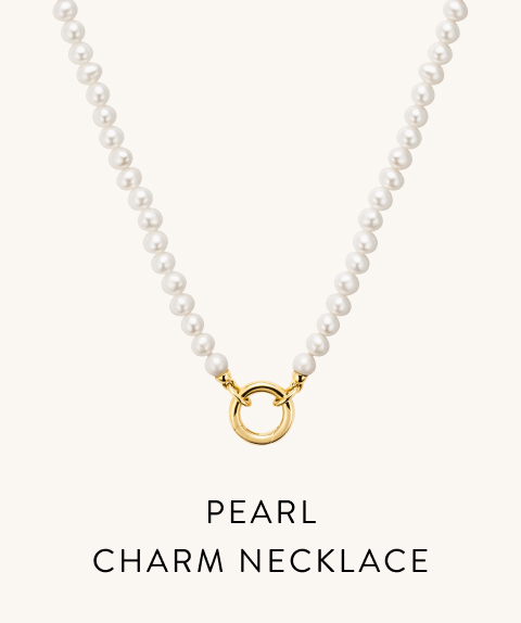 Pearl Charm Necklace.