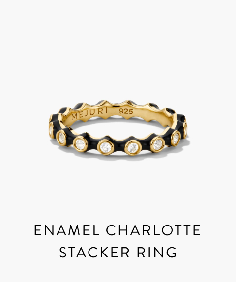 Enamel Charlotte Stacker Ring.