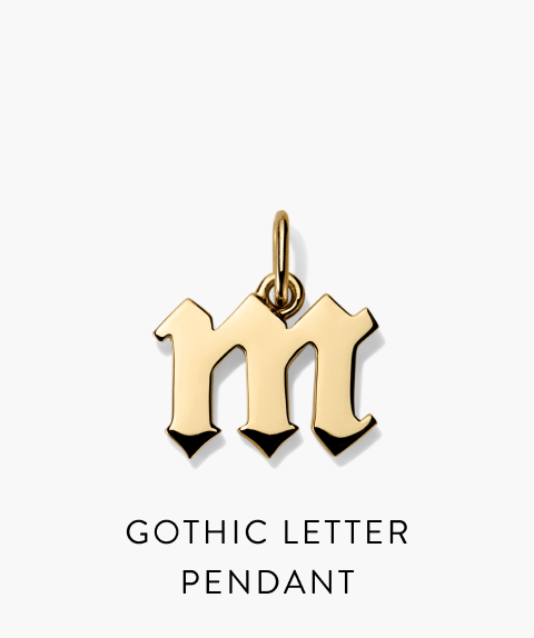 Gothic Letter Pendant.