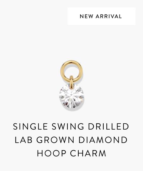 Single Swing Drilled Lab Grown Diamond Hoop Charm.