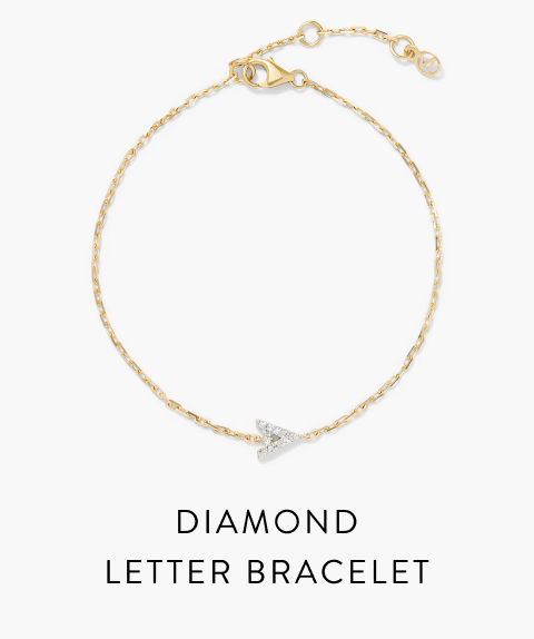 Diamond Letter Bracelet.