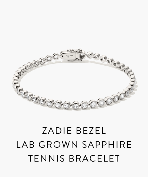 Zadie Bezel Lab Grown Sapphire Tennis Bracelet.