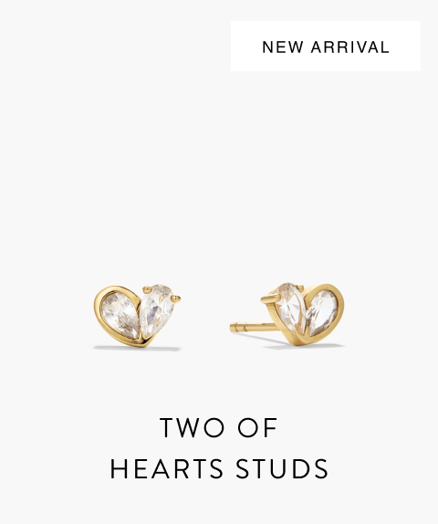 New Arrival. Two of Hearts Studs.