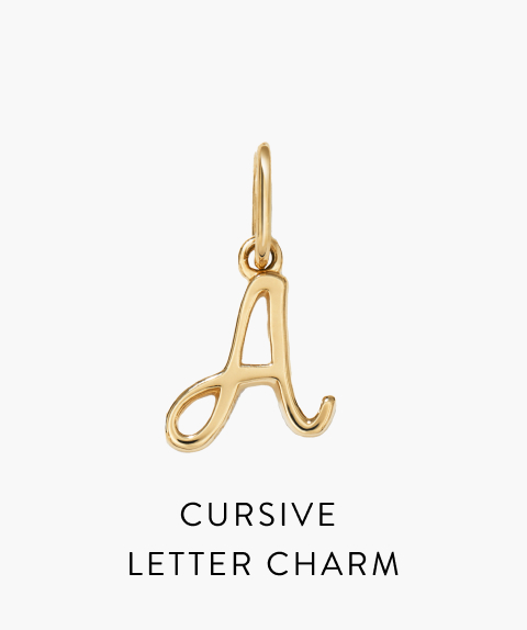 Cursive Letter Charm.