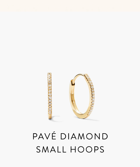 Pavé Diamond Small Hoops.