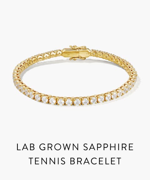 Lab Grown Sapphire Tennis Bracelet.