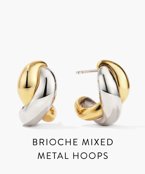 Brioche Mixed Metal Hoops.