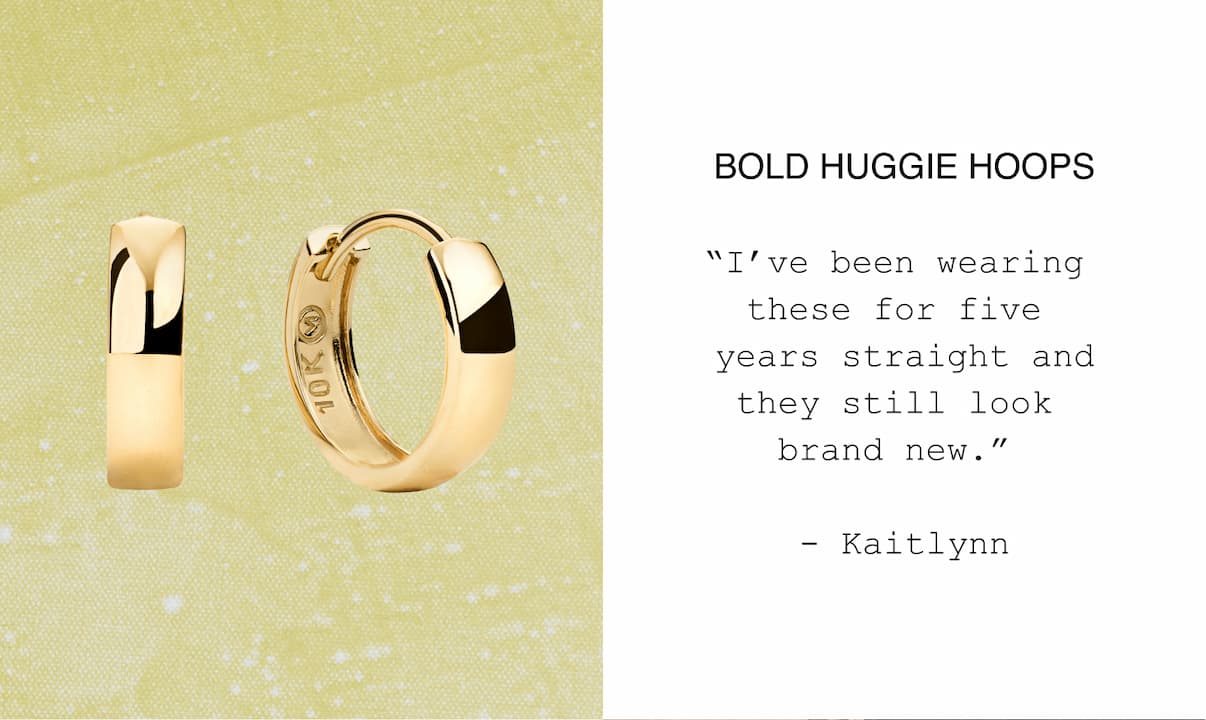 Bold Huggie Hoops.