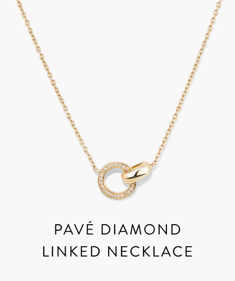 Pavé Diamond Linked Necklace.