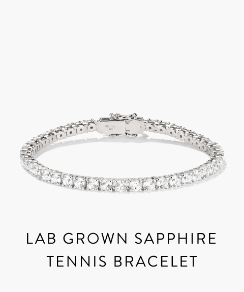 Lab Grown Sapphire Tennis Bracelet.