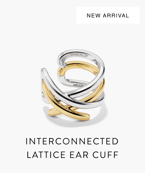 Interconnected Lattice Ear Cuff.