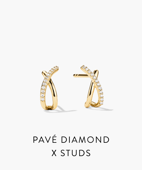 Pavé Diamond X Studs.