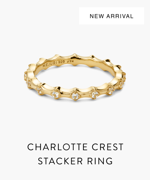 New Arrival. Charlotte Crest Stacker Ring.
