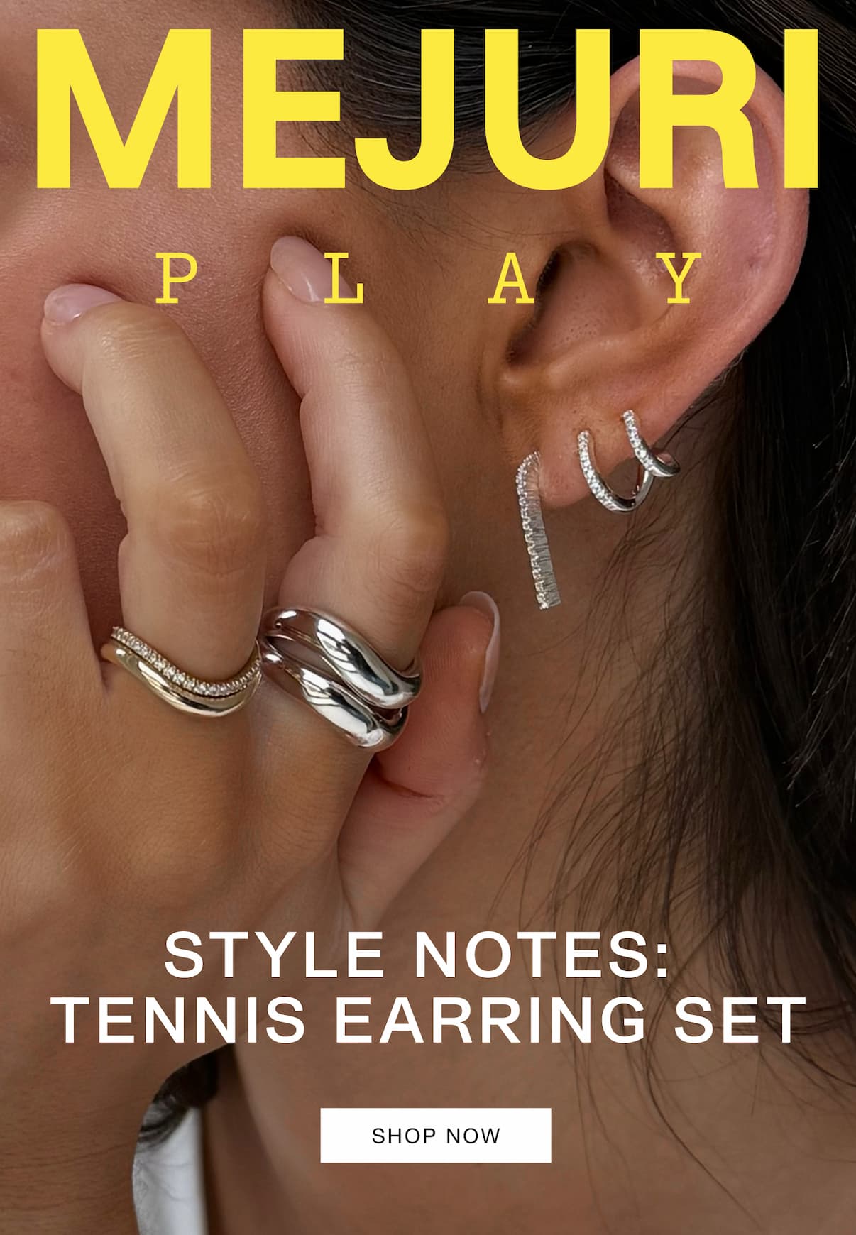 Mejuri Play. Style Notes: Tennis Earring Set. Shop Now.