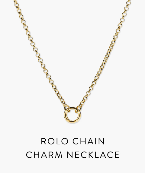 Rolo Chain Charm Necklace.