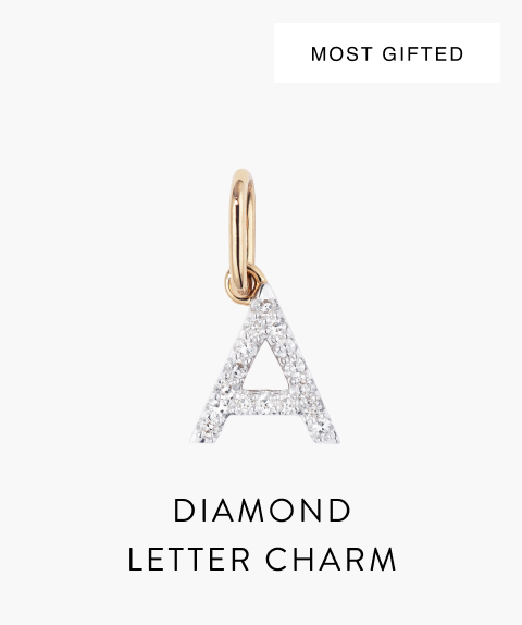 Most Gifted. Diamond Letter Charm.