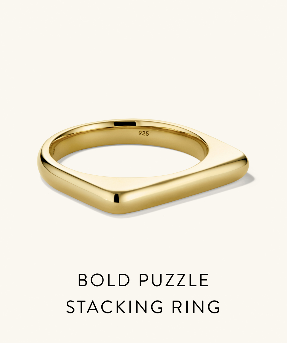 Bold Puzzle Stacking Ring.