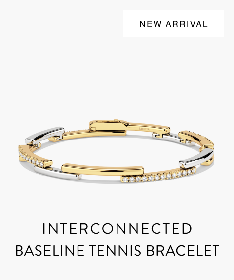 Interconnected Baseline Tennis Bracelet.