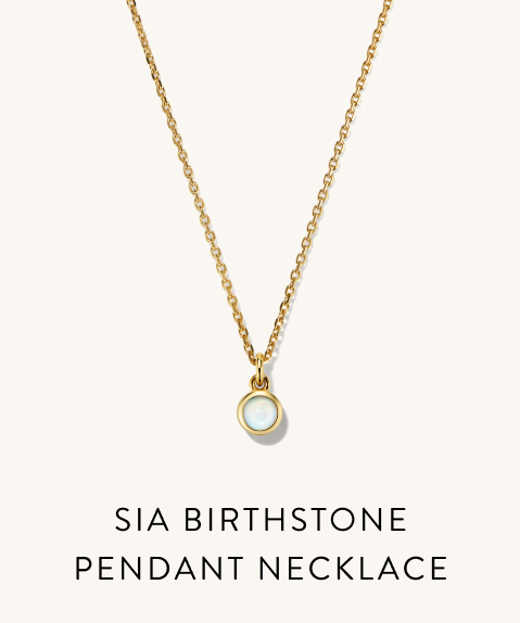 Sia Birthstone Pendant Necklace.