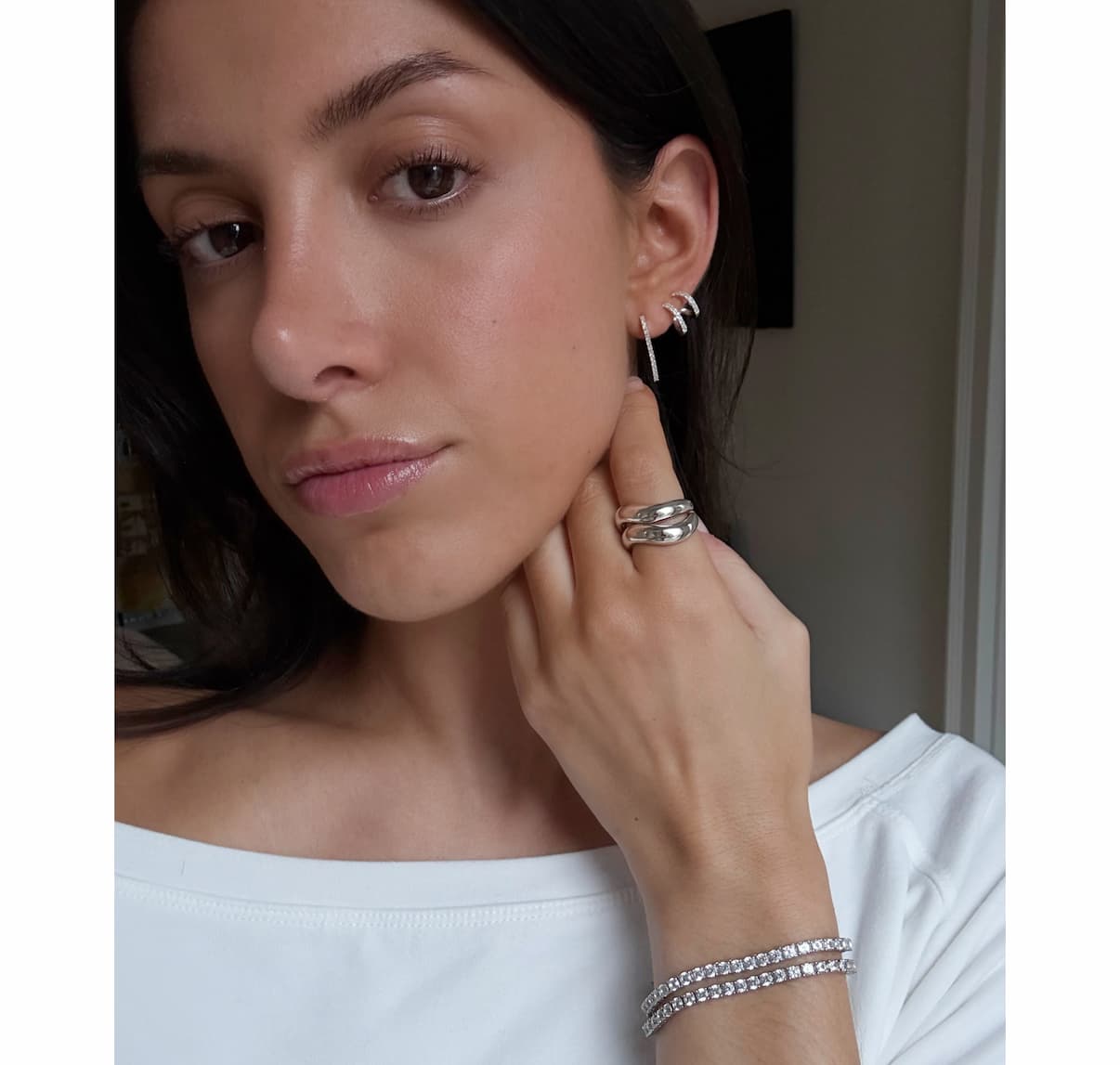 Tennis Earring Styling.