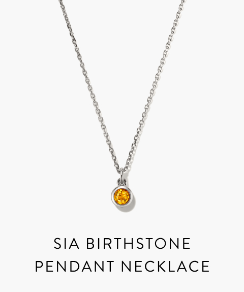 Sia Birthstone Pendant Necklace.