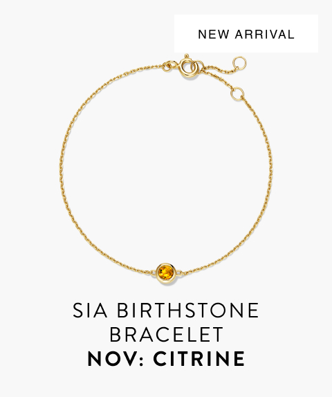 New Arrival. Sia Birthstone Bracelet. Nov: Citrine.