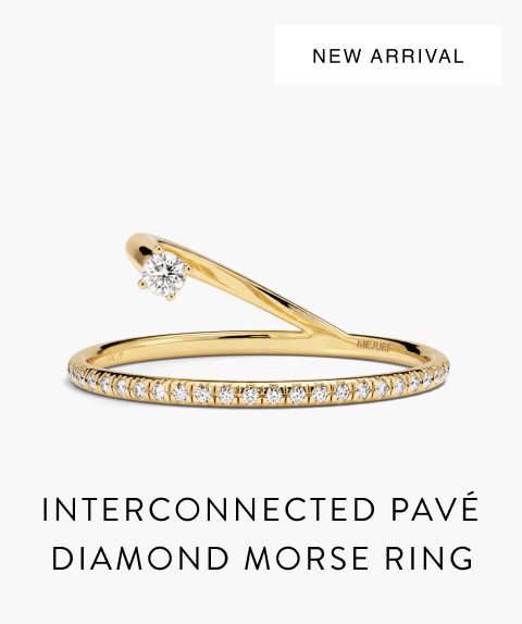 Interconnected Pavé Diamond Morse Ring.
