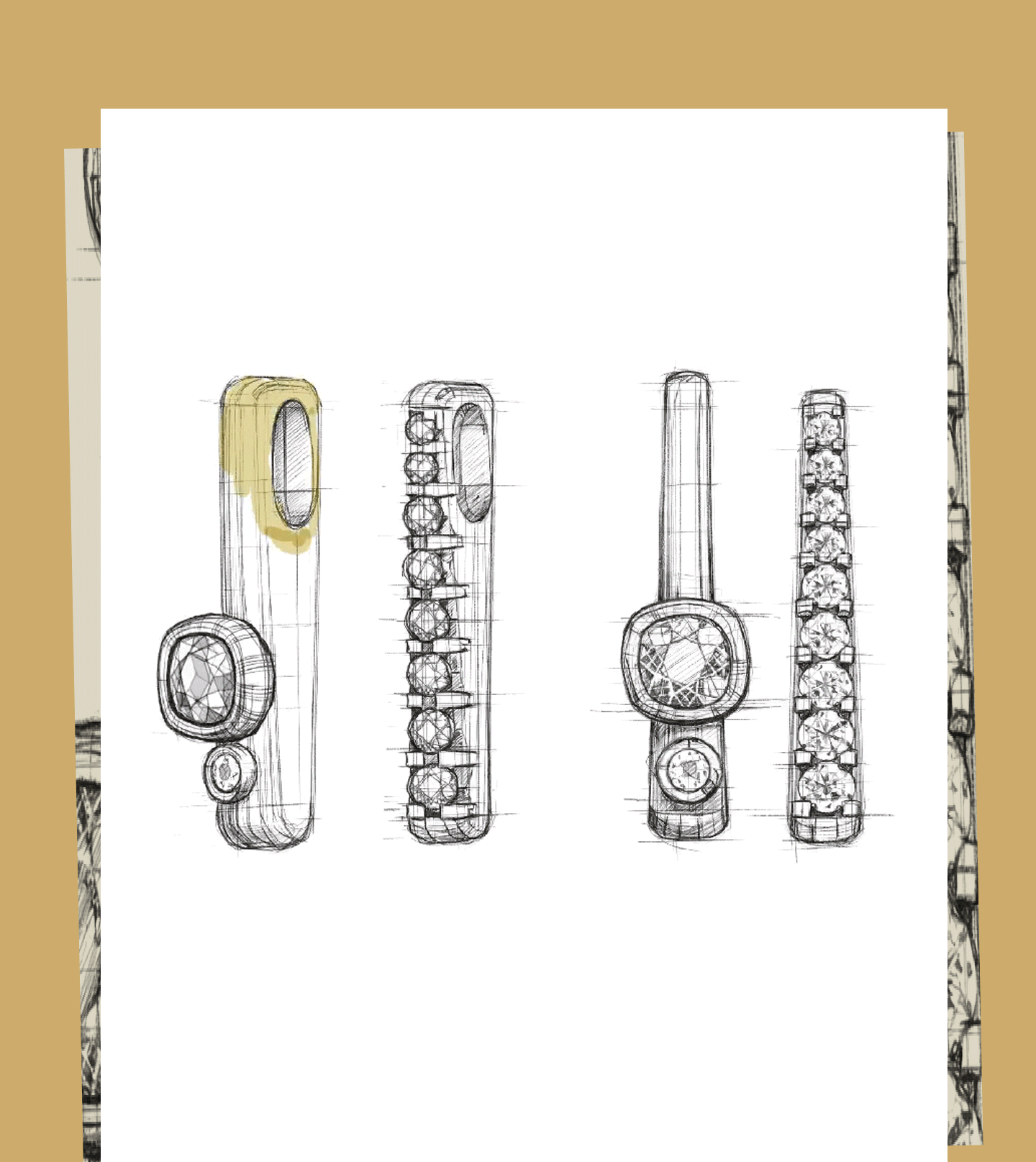 Behind the Fine. Sketches of the new puzzle collection coming to life.