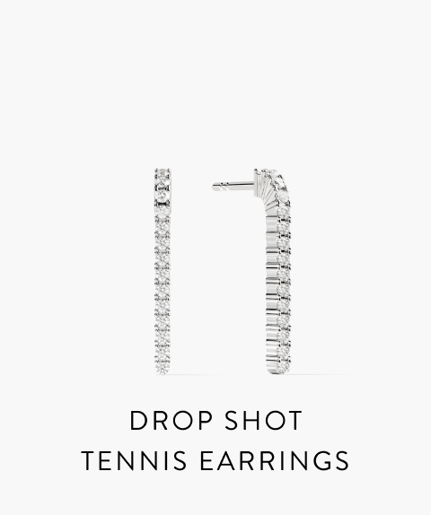 Drop Shot Tennis Earrings.