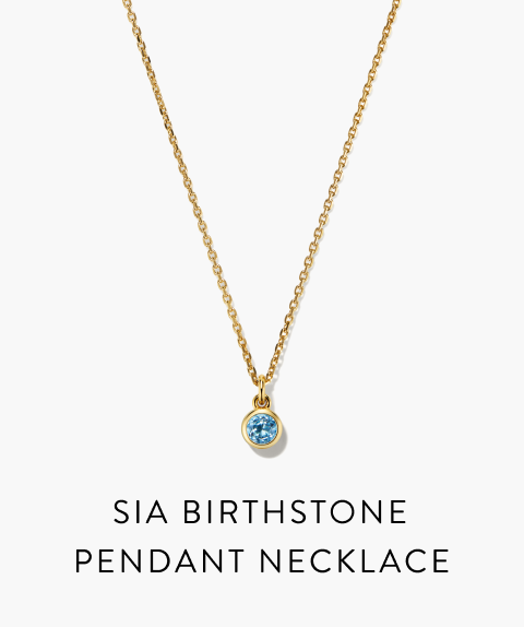 Sia Birthstone Pendant Necklace.