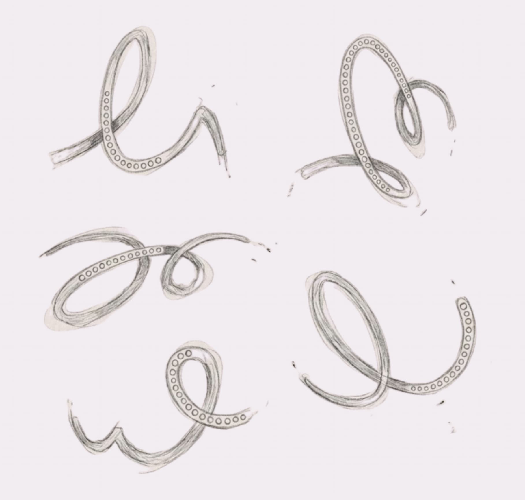 Behind the Fine. Sketch of how the new collection began by Chloe, Senior Jewelry Designer.