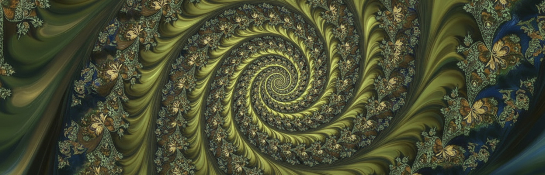 an image of a spiral design with a green and blue background